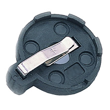 Battery Holder, Horizontal, Thru Hole, P.C. Mount For 20.0mm Diameter Battery, Rigid Bottom