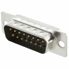 D-Subminiature Connector, Male Screw Machine Solder Cup Contact