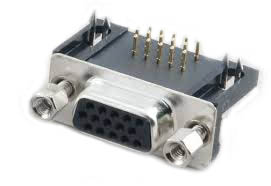 D-Subminiature, PCB Mounted, Right Angle, 14.98mm Footprint