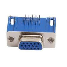 D-Subminiature, PCB Mounted, 15 Position, Right Angle, High Density, Female