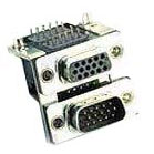 D-Subminiature Connector, Dual Stacked, 15 Position High Density Male Over 15 Position High Density Female (8.08x8.00mm Footprint)