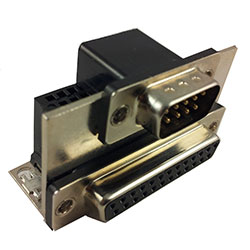 D-Subminiature, Dual Stacked, PCB Mounted, Right Angle, 9 Position Female over 25 Position Female