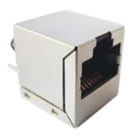 RJ12 (6P6C), Top Entry, Single Port, Shielded, Front 3.05 mm