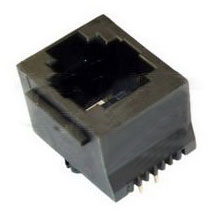 Modular Jack, RJ45, Single Port, Top Entry, Non-Shielded, With Flange