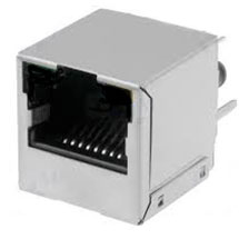 RJ45 (8P8C), Top Entry, Single Port, Shielded, Front 3.05 mm
