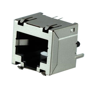 RJ45 Top Entry, Single Port, Shielded, with EMI Spring Tabs