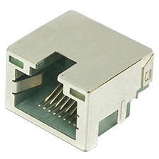 Modular Jack, Single Port, Low Profile, Mid Mount, Shielded, With LED, 2.80mm Offset