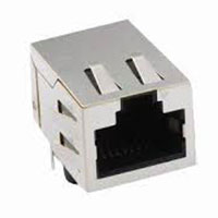 Modular Jack, Single Port, RJ45, Shielded, Side Entry,EMI Springs, Tabs On Top Sides & Bottom, No Rear Tabs; Category 5, Front, 3.05 mm