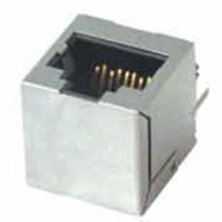 Modular Jack, High Speed, Single Port, Shielded, Side Entry, Category 6, w/Out Spring Tabs