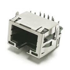 Modular Jack, Single Port, Low Profile, Mid Mount, Shielded, With LED