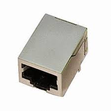 Modular Jack, Single Port, Shielded, Side Entry, No Ground Tabs, Back PCB Tab