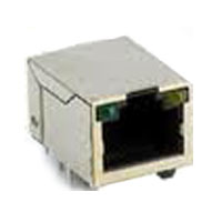 RJ45 Jack, Single Port, Shielded, No Tabs, 4.57mm Front Tab Location
