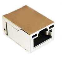 RJ45 Jack, Shielded, 10/100 Ethernet, Surface Mount, Trasformer T2, With LED