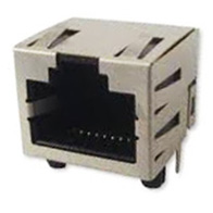 Modular Jack, Single Port, RJ45, Shielded, Side Entry, Spring Tabs on Top Only, Thru Hole