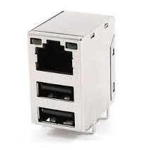 Modular Jack, RJ45, With USB Port, With Transformer Type1, With LED, Shielded