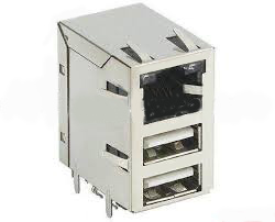 Modular Jack, RJ45, With USB Port, With Transformer, With LED,