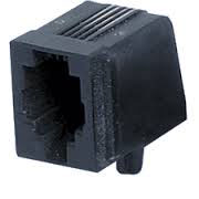 Modular Jack, Single Port RJ45, Non-Shielded, Side Entry, Right Angle, Low Profile