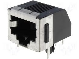 Modular Jack, Single Port RJ45, Shielded, Side Entry, w/out LED, w/out Transformer, Right Angle, Low Profile