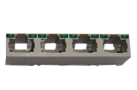 Modular Jack, RJ45, Gang  Jack, Non-Shielded, Top Entry, w/LED