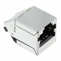 Modular Jack, Single Port, RJ45, Shielded, Category 6, 4.75Â° Angled