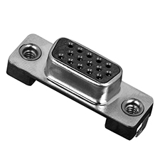 VGA Connector, 15 Position, Female, Standard Type Slim, 4.7mm Offset