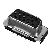 VGA Connector, 15 Position, Female, Reverse Type Slim, 6.6mm Offset