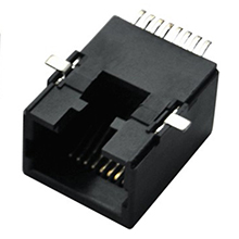 Modular Jack, Single Port RJ45, Non-Shielded, High Speed Low Profile, Surface Mount