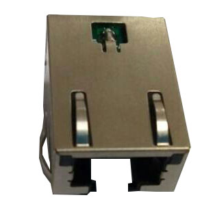 RJ45 Jack, Low Profile, Side Entry, Gigabit Ethernet, With LED & Spring Tabs