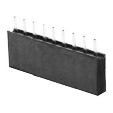 Receptacle Assembly, 2.54mm Pitch, Top Entry, Single Row, Vertical, Tuning Fork Contact, Thru Hole, 8.5mm Height