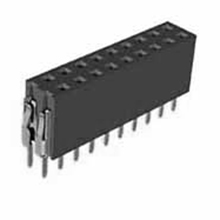 Receptacle Assembly, 2.54mm Pitch, Thru Hole, Double Row, Cantilever Beam Contact, Top Entry, Vertical, 7.2mm Height, 5.00mm Width