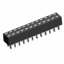 Receptacle Assembly, 2.54mm Pitch, Thru Hole, Double Row, Cantilever Beam Contact, Top Entry, Vertical, 4.5mm Height, 5.08mm Width