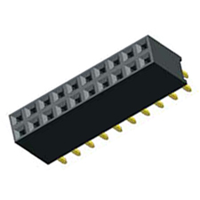 Receptacle Assembly, 2.54mm Pitch, Thru Hole, Double Row, Cantilever Beam Contact, Top Entry, 8.5mm Height, 6.3mm Width