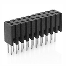 Receptacle Assembly, 2.54mm Pitch, Thru Hole, Double Row, Jagged, Cantilever Beam Contact, Top Entry, Vertical, 8.5mm Height, 5.00mm Width