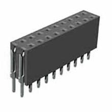 Receptacle Assembly, 2.54mm Pitch, Thru Hole, Double Row, Tuning Fork Contact, Vertical, 9.75mm Height