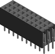 Receptacle Assembly, 2.54mm Pitch, Top Entry, Triple Row, Vertical, Tuning Fork Contact, 8.5mm Height, Thru Hole