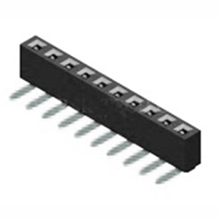 Receptacle Assembly, 2.54mm Pitch, Horizontal Entry, Single Row, Right Angle, Cantilever Beam Contact, 5.0mm Height, 2.54mm Width, Thru Hole