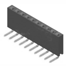 Receptacle Assembly, 2.54mm Pitch, Horizontal Entry, Single Row, Right Angle, Cantilever Beam Contact, Thru Hole