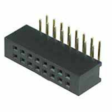 Receptacle Assembly, 2.54mm Pitch, Thru Hole, Double Row, Tuning Fork Contact, Side Entry, 5.7mm Height, 5.00mm Width