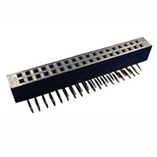 Receptacle Assembly, 2.54mm Pitch, Thru Hole, Double Row, Tuning Fork Contact, Side Entry, 5.7mm Height, 5.00mm Width