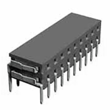 Receptacle Assembly, 2.54mm Pitch, Thru Hole, Double Row, Cantilever Beam Contact, Side Entry