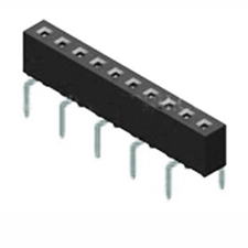 Receptacle Assembly, 2.54mm Pitch, Single Row, Bottom Entry, 5.0mm Height, Staggered and Inline Footprint, Thru Hole