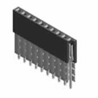 Elevated Stacked Receptacle Assembly, 2.54mm Pitch, Single Row, Thru Hole, Top Entry (11.05mm - 18.67mm Stacking Height)