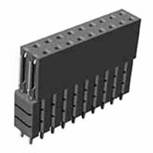 Receptacle Assembly, 2.54mm Pitch, Thru Hole, Double Row, Cantilever Beam Contact, Elevated Stacked, Top Entry (11.05mm - 18.67mm Stacking Height)