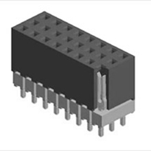 Elevated Stacked Receptacle Assembly, 2.54mm Pitch, Triple Row, Thru Hole, Top Entry (11.05mm - 18.67mm Stacking Height)