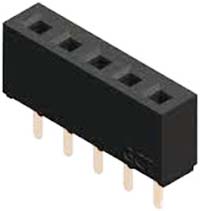 Receptacle Assembly,  2.00mm Pitch, Single Row, Closed Bottom, Cantilever Beam Contact
