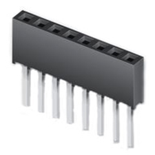 Receptacle Assembly, 2.00mm Pitch, Single Row,Tuning Fork Contact, Narrow Body with 15.24mm PC Tail