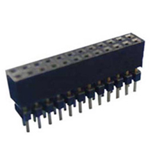 Receptacle Assembly, 2.00mm Pitch, Thru Hole, Double Row, Tuning Fork Contact, Vertical, 9.7mm Height