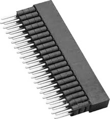 Receptacle Assembly, 2.00mm Pitch, Thru Hole, Double Row, Tuning Fork Contact, Vertical, 11.39mm Height