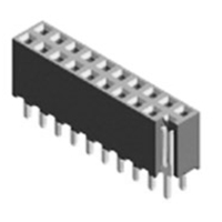 Receptacle Assembly, 2.00mm Pitch, Thru Hole, Double Row, Tuning Fork Contact, Vertical, 7.1mm Height