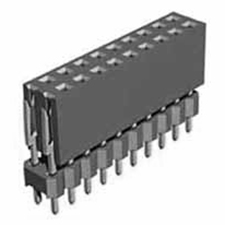 Receptacle Assembly, 2.00mm Pitch, Thru Hole, Double Row, Tuning Fork Contact, Vertical, 9.35mm Height